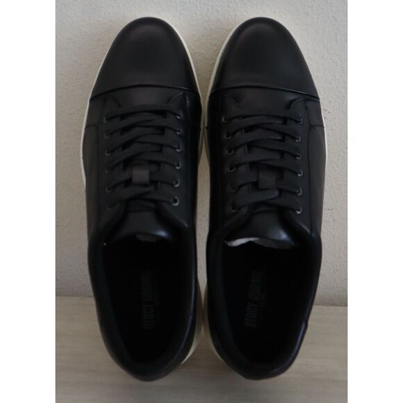 Stacy Adams 25294-001 Men's Sz 9.5M Black Leather Hawkins Cap Toe Sneakers - Picture 10 of 11
